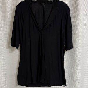 Talbots black elbow length sleeve top. Size M